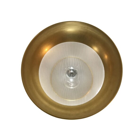 Vintage Etched Gold Leaf Martini Glass With Etched Design 6 In - Picture 2 of 7